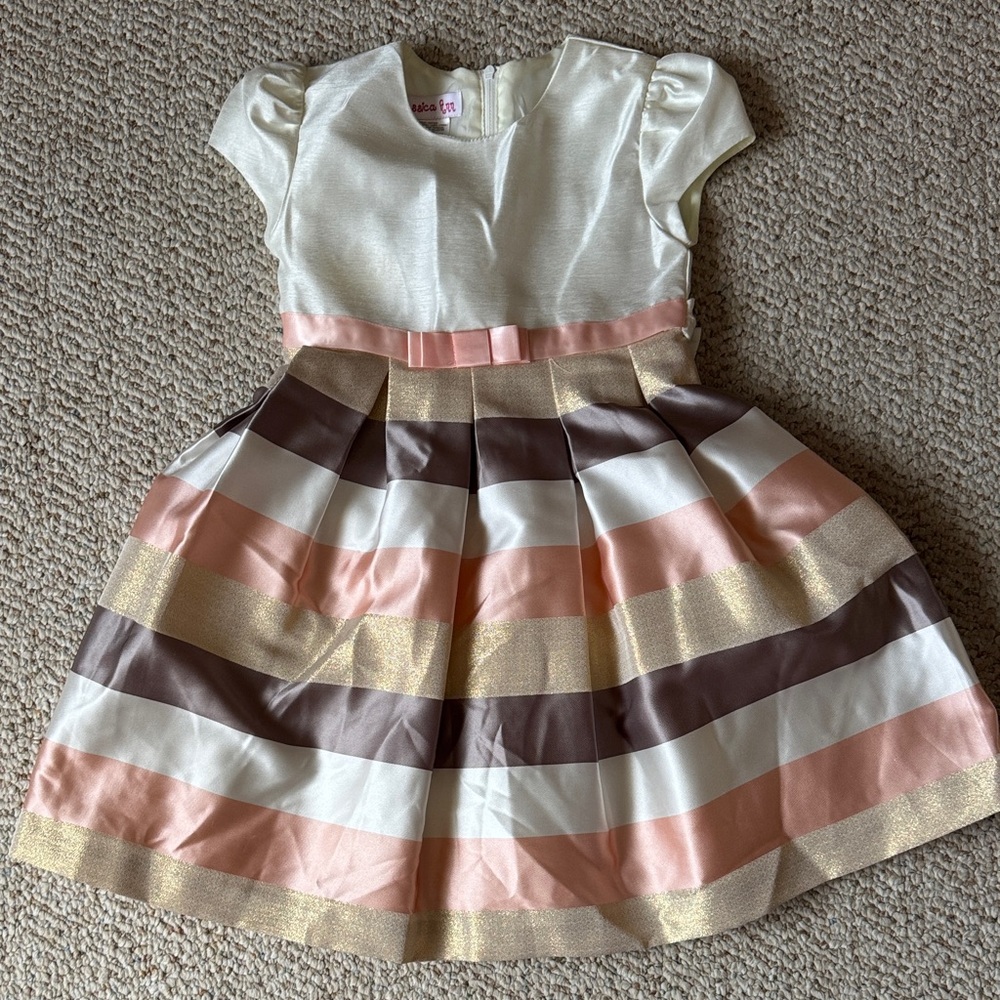 Elegant Striped Kids Dress